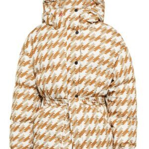 PERFECT MOMENT Oversized Parka II houndstooth-print shell-down parka